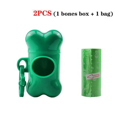 1 PC Bone Shaped Poop Bag Dispenser Pet Dog Waste Bag Holder Plastic Garbage Bag Dispenser Carrier