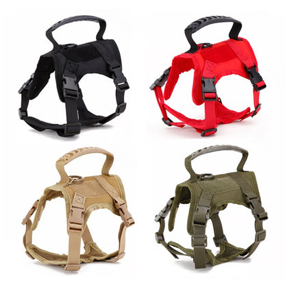 Tactical Cat Small Dog Collar Harness Adjustable Nylon Pet Traction Kitten Escape Proof