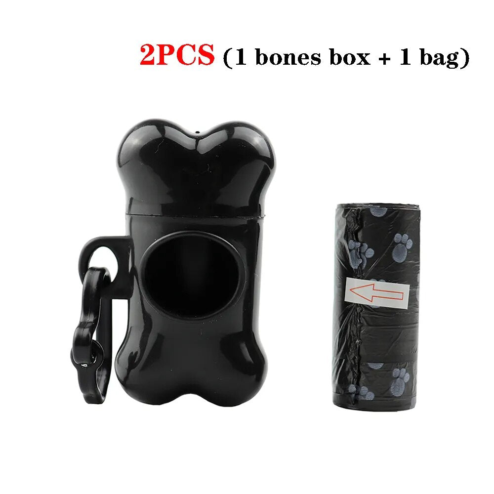 1 PC Bone Shaped Poop Bag Dispenser Pet Dog Waste Bag Holder Plastic Garbage Bag Dispenser Carrier