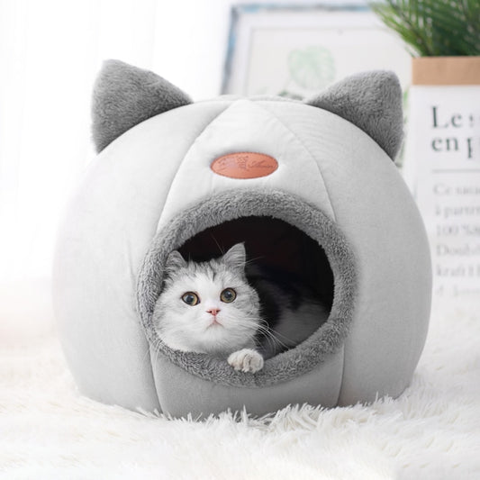 Removable Cat Bed Winter Warm Cat house Stuffed With PP Cotton For Pet Cat Beds & Mats With Non-slip Bottom