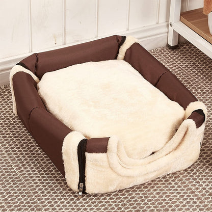 Indoor Small Medium Cats Dog Cave Bed Foldable Removable Warm House Nest With Mat
