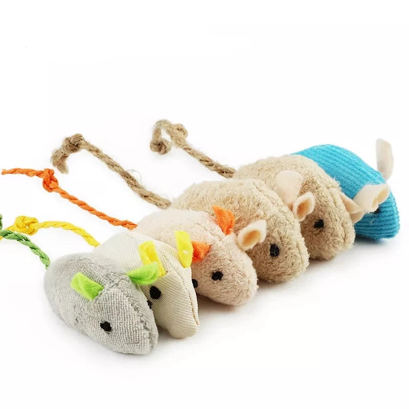 6pcs Mix Pet Toy Catnip Mice Cats Toys Fun Plush Mouse Cat Toy For Kitten