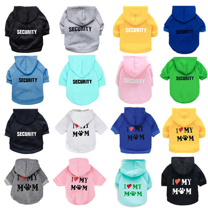 Security Cat Clothes Pet Cat Coats Jacket Hoodies For Cats Small Dog Outfit Warm Pet Clothing