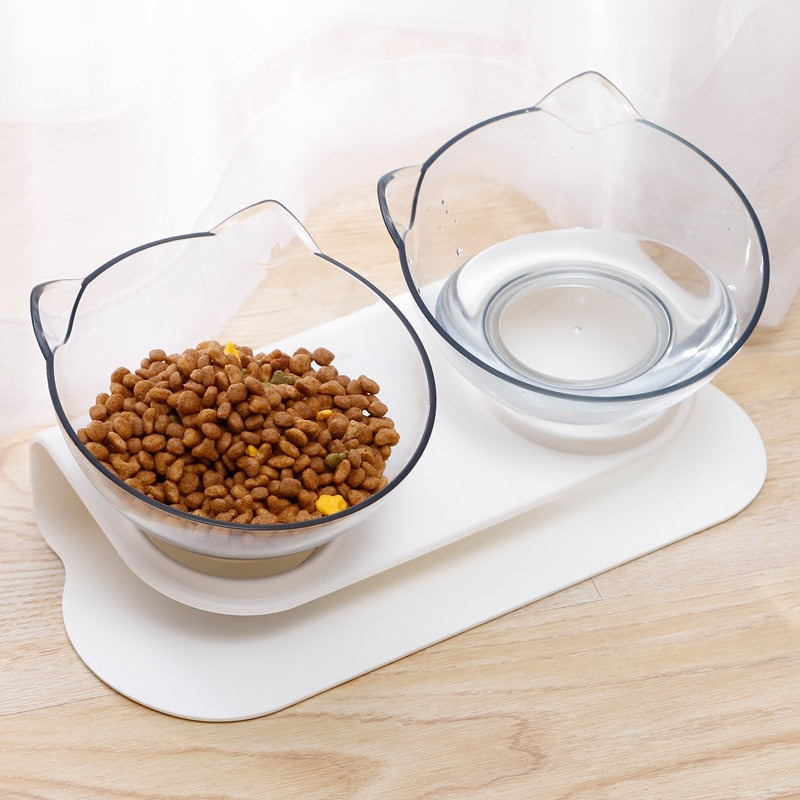 Non-Slip Double Cat Bowl Pet Water Food Feed Dog Bowls Pet Bowl