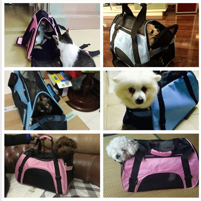 Cat Bags Portable Dog Carrier Bag Mesh Breathable Carrier Bags for Small Dogs Foldable Cats Handbag Travel Pet Bag Transport Bag
