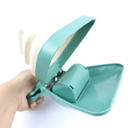 Dog Pet Travel Foldable Pooper Scooper With 1 Roll Decomposable bags Poop Scoop Clean Pick Up Cleaner