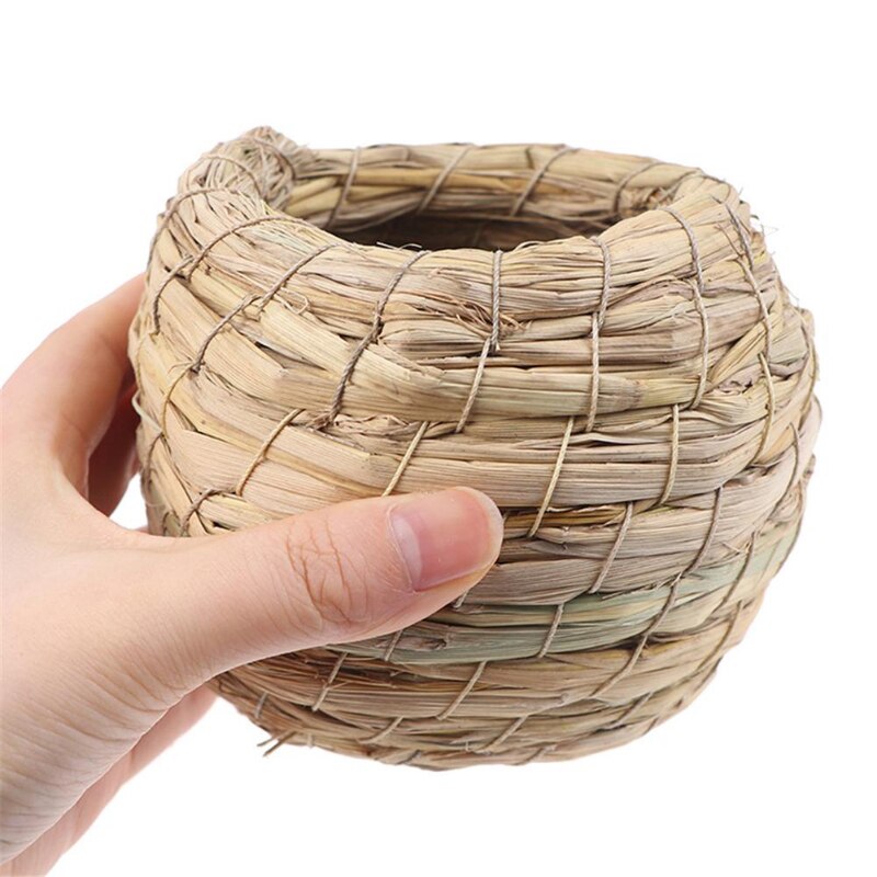 Natural Handmade Straw Bird Nest Pigeon House Parrot Nest Warm Bedroom Courtyard Small Bird Cages