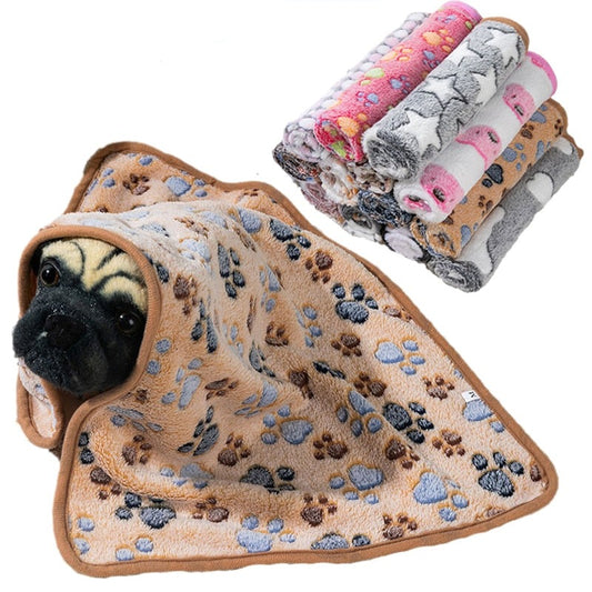 Warm Soft Pet Dog Blanket Mat Plush Thin Pet Sleeping Blanket for Dogs Cats Warm Breathable Blanket