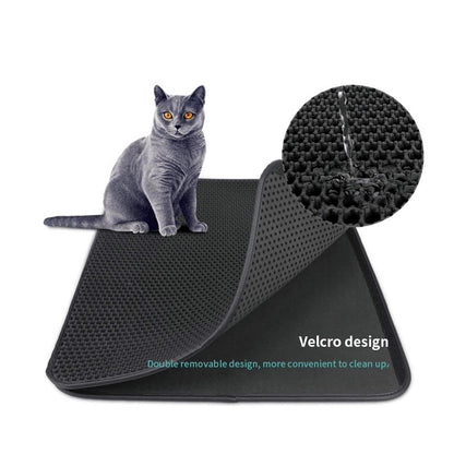 Double Layer EVA Cat Litter Pad Waterproof Non-slip Sand Basin Filter