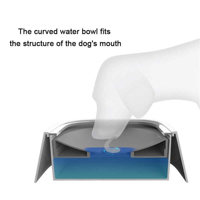 Dog Cat Drinking Water Bowl Floating Non-Wetting Mouth
