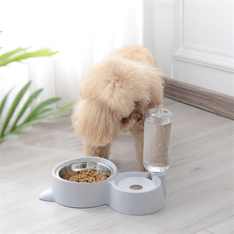 New 2-in-1 Water Dispenser Automatic Water Storage Pet Dog Cat Food Bowl Waterer