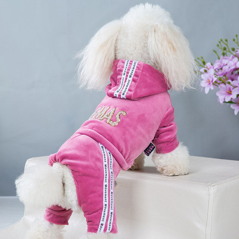 Pet Dog Jumpsuit Spring Autumn Warm Clothing For Small Dog