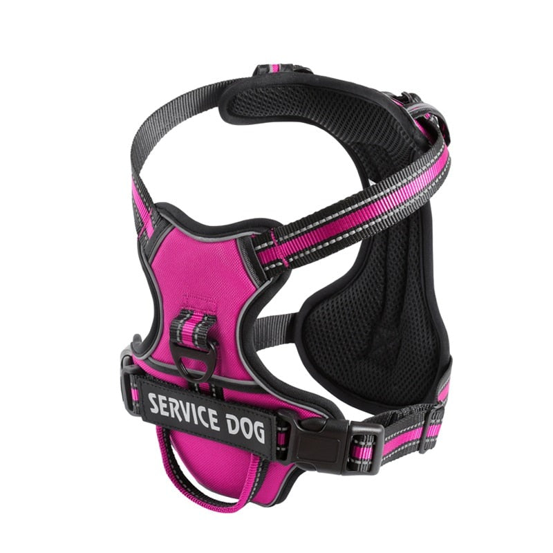 Nylon Adjustable Dog Harness No Pull Reflective Pet Dog Harness Vest Breathable Pet Harness For Small Medium Large Dogs