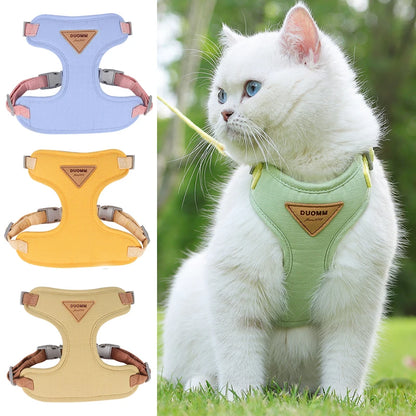 Cozy Soft Cat Harness and Leash for Walking Adjustable Pet Harnesses for Cats Gotas Katten Kleding Kitten mascotas Accessories