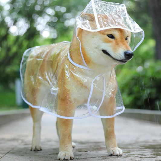 Pet Dog Puppy Transparent Rainwear Raincoat Pet  Waterproof Jacket