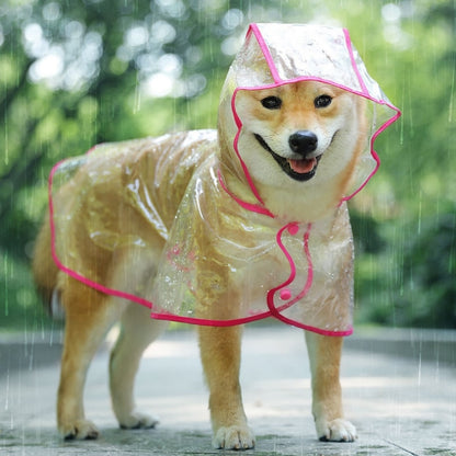 Pet Dog Puppy Transparent Rainwear Raincoat Pet  Waterproof Jacket