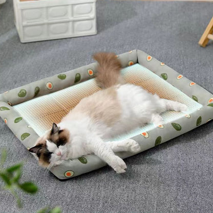 Summer Cat Bed Lightweight Breathable Pet Rattan Mat Cat Small Dogs Bed