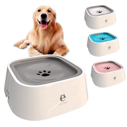 Dog Cat Drinking Water Bowl Floating Non-Wetting Mouth