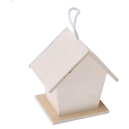 Wooden Hummingbird House With Hanging Rope Home Gardening Decoration Bird's Small Hot Nest