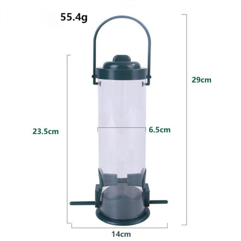 Outdoor Squirrel-Proof Hanging Bird Feeder Plastic Multiple Holes Bird Feeder