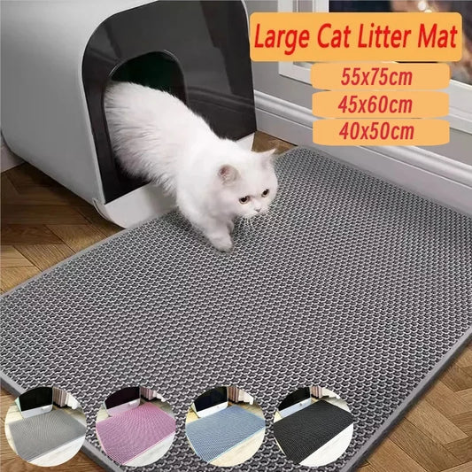 Cat Litter Mat Pet Toilet Waterproof Double Layer Pet Litter Box Mat Nonslip Sand Cat Washable Mat
