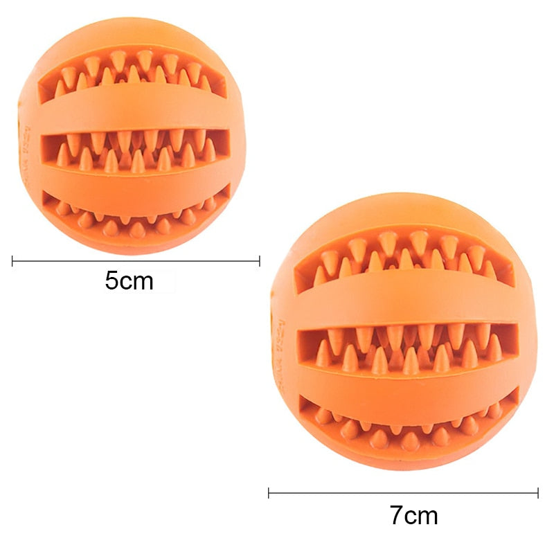 Dog Ball Toys for Small Dogs Interactive Elasticity Puppy Chew Toy Tooth Cleaning Rubber Food Ball Toy