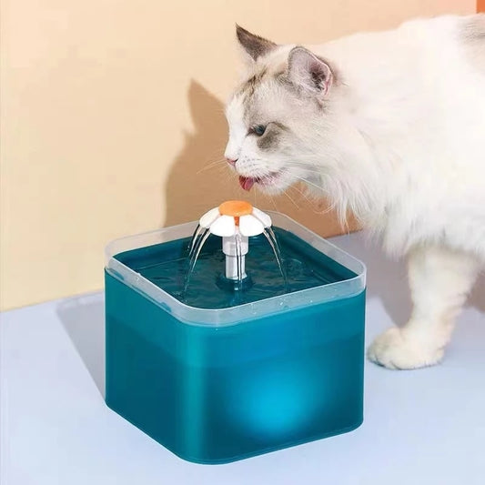 Automatic Dog Cat Water Fountain Waterer with LED Lighting