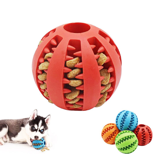 Dogs Ball Interactive Toys Dog Chew Toys Tooth Cleaning Elasticity Dog Toy Rubber Pet Ball Toy suministros para perros