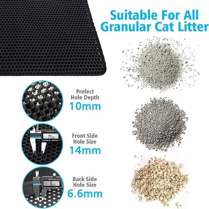 Cat Litter Mat Pet Toilet Waterproof Double Layer Pet Litter Box Mat Nonslip Sand Cat Washable Mat