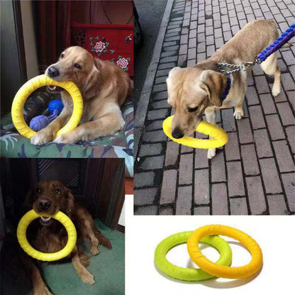 Flying Disk Training Ring Puller Anti-Bite Floating Interactive Dog Toys