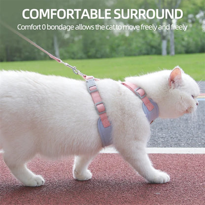 Cozy Soft Cat Harness and Leash for Walking Adjustable Pet Harnesses for Cats Gotas Katten Kleding Kitten mascotas Accessories