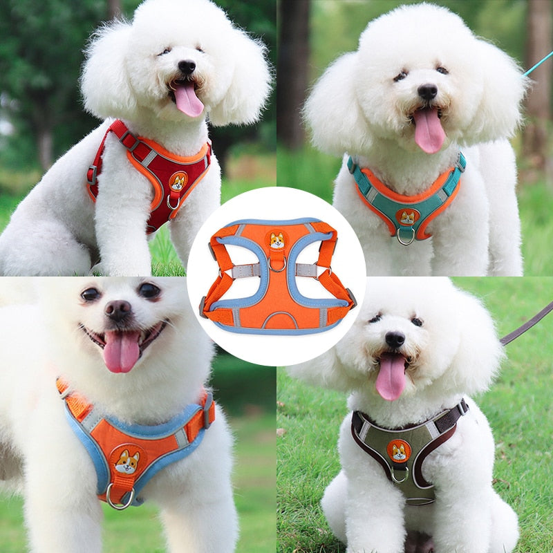 New Pet Dog Harness Leash Set Reflective Adjustable Puppy harness