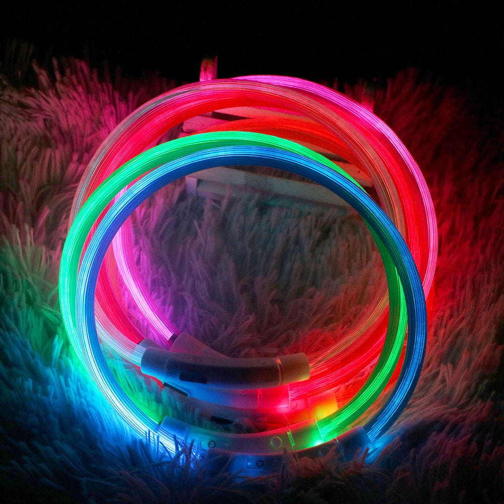 LED Dog Collar Luminous Usb Cat Dog Collar 3 Modes LED Light