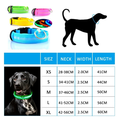 Led Dog Collar Light Anti-lost Collar For Dogs Puppies  Night Luminous  Pet Products Accessories USB Charging/Battery