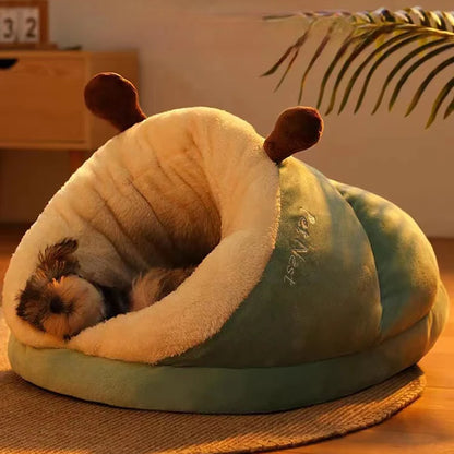 Warm Small Dog Kennel Bed Breathable Dog House Cute Slippers Shaped Dog Bed Cat Sleep Bag Foldable Washable Pet House