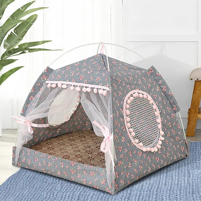 Cat Dog  Tent Kennel Foldable Universal Indoor Teepee Pet House Breathable Puppy Tent pet Supplies