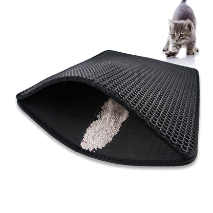 Double Layer EVA Cat Litter Pad Waterproof Non-slip Sand Basin Filter