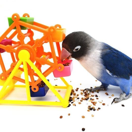 Bird Foraging Toys Creative Parrot Feeder Rotate Training Toys Intelligence Growth