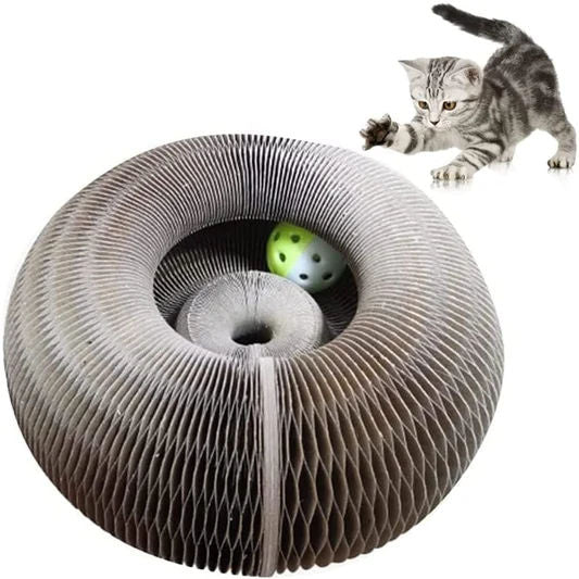 Magic Organ Cat Scratching Board Cat Toy with Bell Cat Grinding Claw Cat Climbing Frame