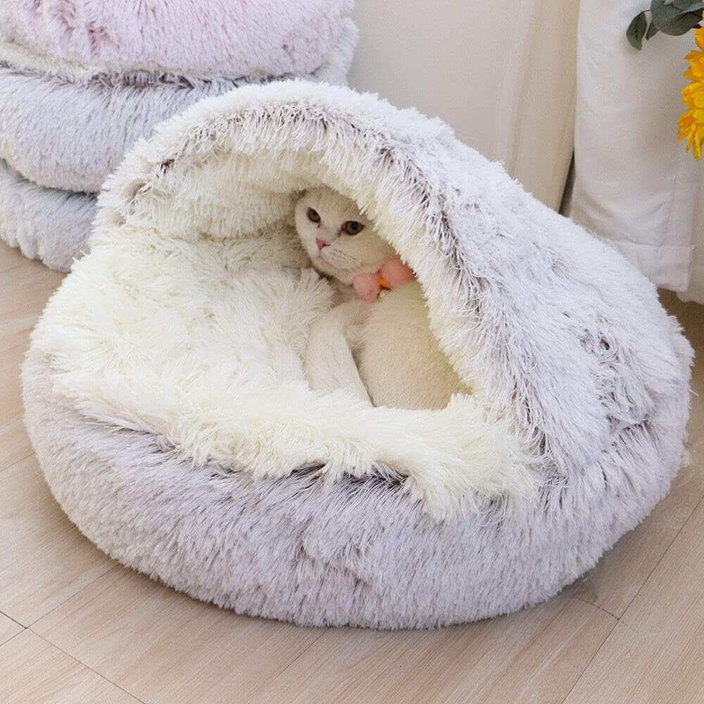Plush Round Cat Dog Bed Pet Mattress Warm Soft Comfortable Pet Bed