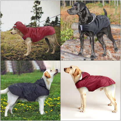 Dog Raincoat Waterproof Hoodie Jacket Rain Poncho Pet Rainwear Clothes