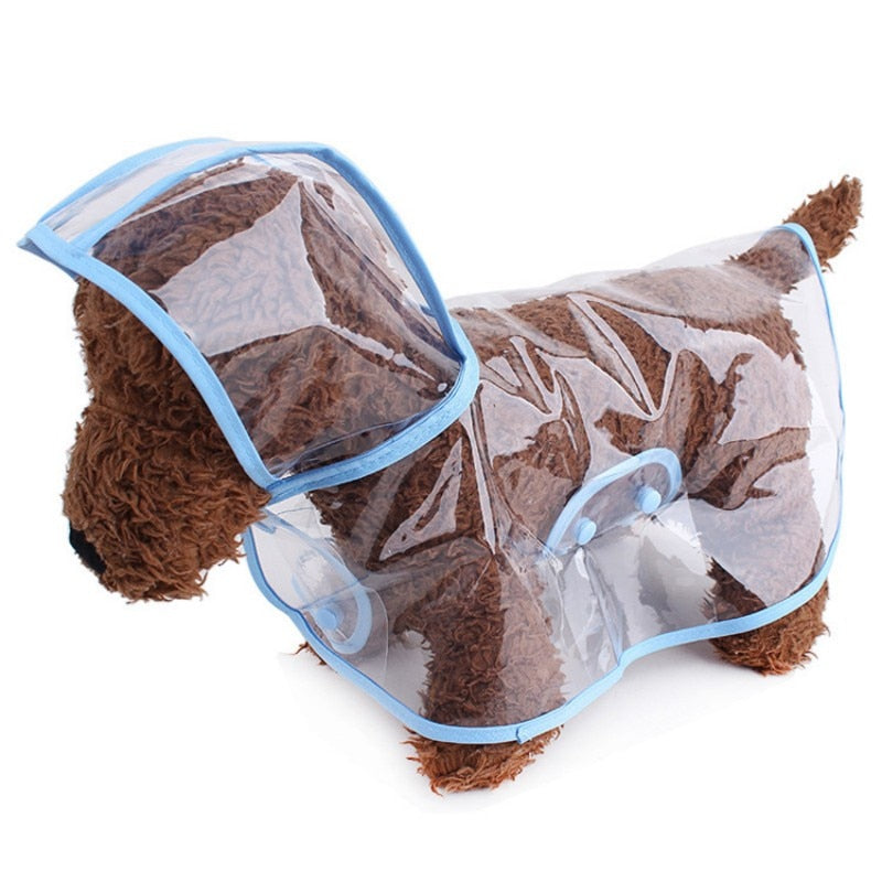 Pet Dog Puppy Transparent Rainwear Raincoat Pet  Waterproof Jacket