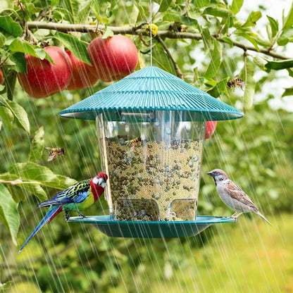 Bird Feeder Automatic Foot Feeding Tool Outdoor Bird Feeder Hanging Nut Feeding Multiple Hole Dispenser