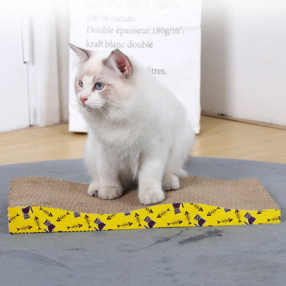 Cat Toys Pet Cat Scratching Board Corrugated Cardboard Pad Grinding Nails Cats Scratcher Toy