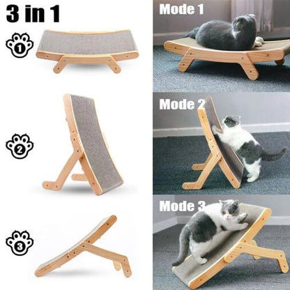 Wood Anti Cat Scratcher Cat Scratch Board Bed 3 In 1 Pad Vertical Pet Cat Toys