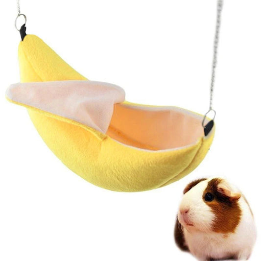 Hamster Cotton Nest Banana Shape House Hammock Bunk Bed House Toys Cage For Sugar Glider Hamster Small Animal Bird Pet Supplies