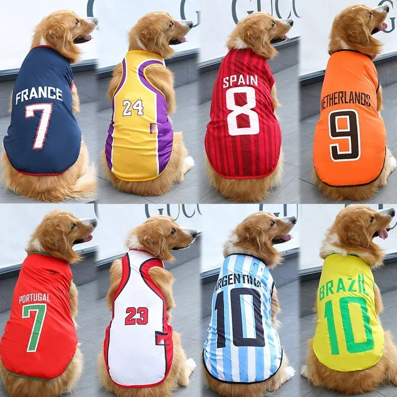 Dog Sport Jersey Pet Clothes for Summer Apparel Puppy Pet Clothes Basketball Clothing Puppy T-Shirts Summer Pet Cat Shirts
