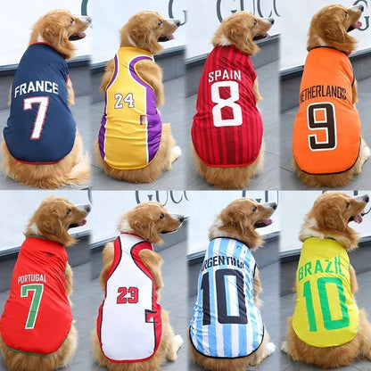 Dog Sport Jersey Pet Clothes for Summer Apparel Puppy Pet Clothes Basketball Clothing Puppy T-Shirts Summer Pet Cat Shirts