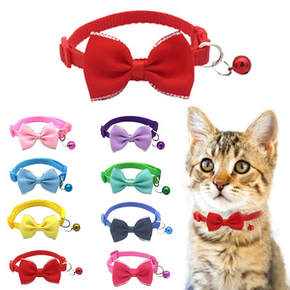 Pet Collars New Pet Bow Bell Collars Cute Cat Collars Pet Supplies Multicolor