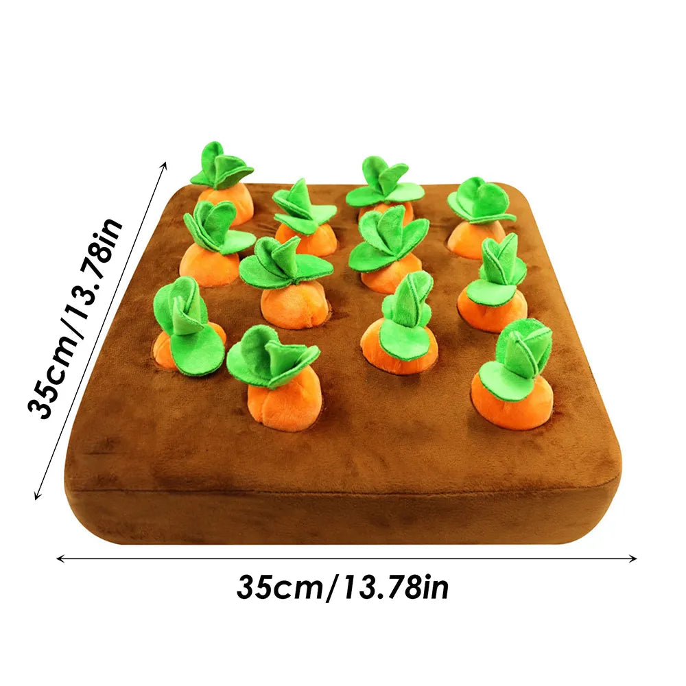 Dog Puzzle Toys Hide and Seek Carrot Farm Dog Toys Carrot Patch Dog Snuffle Toy for Puppy Large Dogs